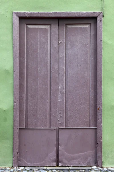 Old Historic Wooden Door Puerto Cruz Tenerife Canary Islands Spain — Stock Photo, Image