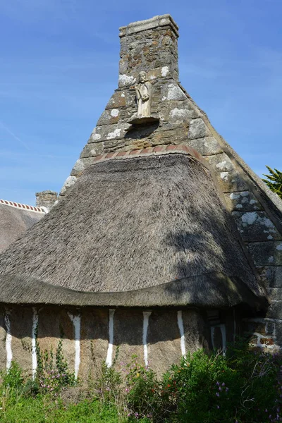 Rieth Dachhäuser Der Bretagne — Stockfoto