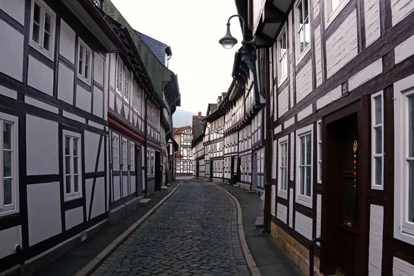 Case Graticcio Nella Città Superiore Goslar — Foto Stock