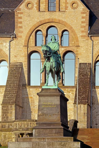 Friedrich Barbarossa Frente Kaiserpfalz Goslar — Fotografia de Stock