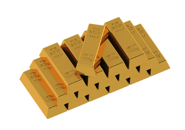 Gold Bars Image Res Rendered Artwork Could Used Any Graphic — Stock Photo, Image