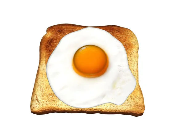 烤面包加煎蛋 — 图库照片