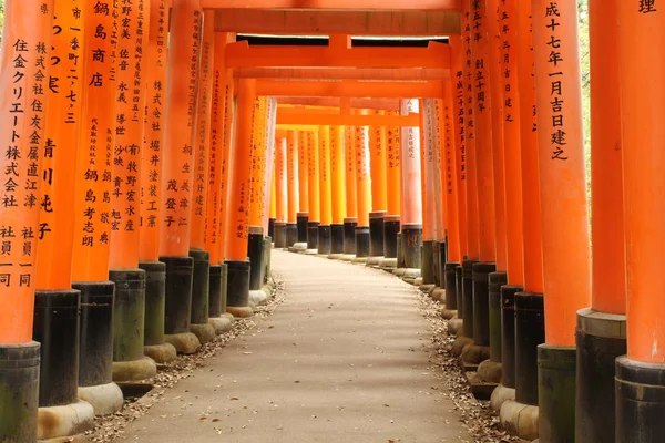 Torii Svatyni Fushimi Inari Kjótu Japonsko — Stock fotografie