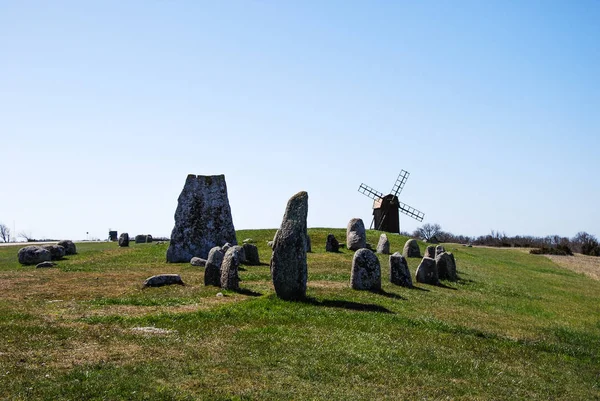 Давнє Кладовище Гетлінґе Солодощах Острова Оланд Балтійському Морі — стокове фото