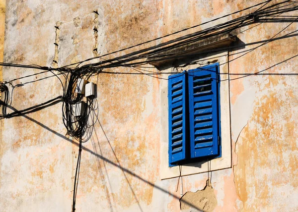 Cableado Para Teléfono Televisión Internet Pueblo Croata — Foto de Stock