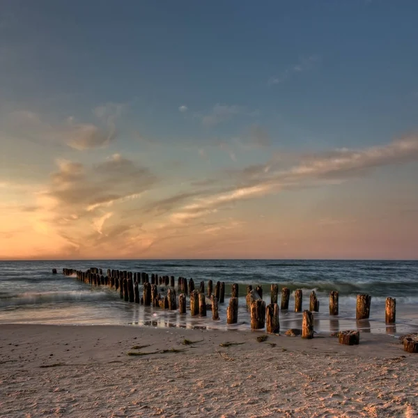 Bella Vista Sulla Spiaggia Durante Giornata Sole Estate — Foto Stock