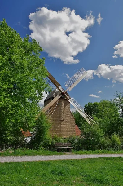 Windmill Bauernhausmuseum Bielefeld Completed Restoration February 2015 — Stock Photo, Image