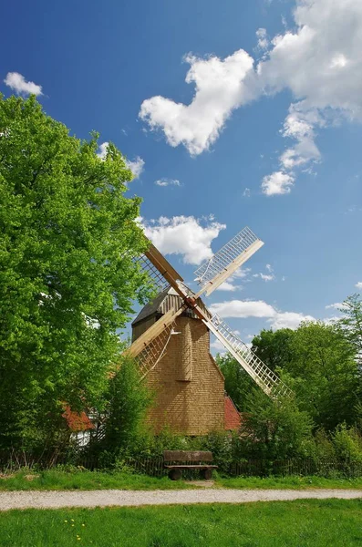 Moulin Vent Bauernhausmuseum Bielefeld Après Une Restauration Terminée Février 2015 — Photo