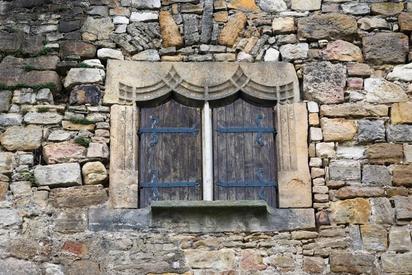 Part Ancient Wall Medieval Castle Window — Stock Photo, Image