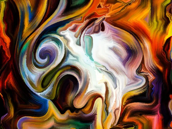 Siły Natury Serii Abstrakcja Artystyczny Składający Się Kolorowych Farb Abstrakcyjne — Zdjęcie stockowe