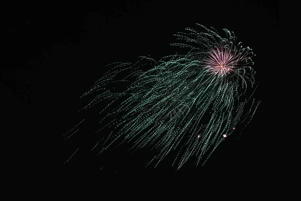 Exploding Colorful Fireworks Sky — Stock Photo, Image
