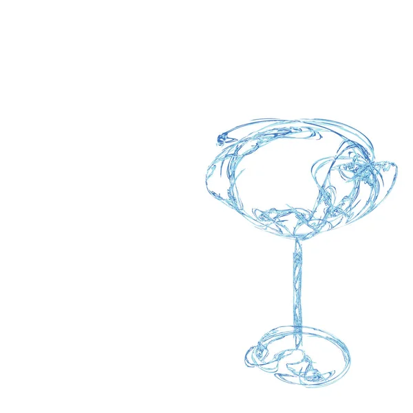 Ikoner Glas Vinglas Brandy Whisky Och Martinis Silhouette Vit Bakgrund — Stockfoto