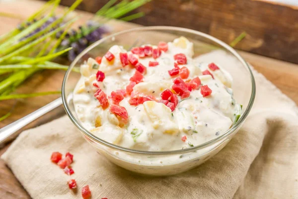 Ensalada Papa Fresca Con Jamón —  Fotos de Stock