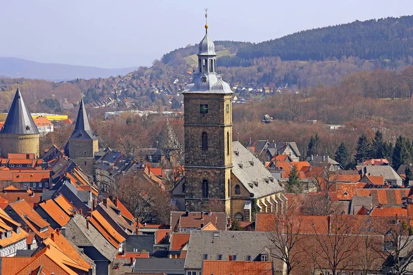 Pohled Goslar Stephanikirchenweide Cíl Šířky — Stock fotografie