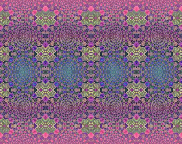 抽象幾何学的背景 紫色の色合いのシームレスな華やかな楕円パターン — ストック写真