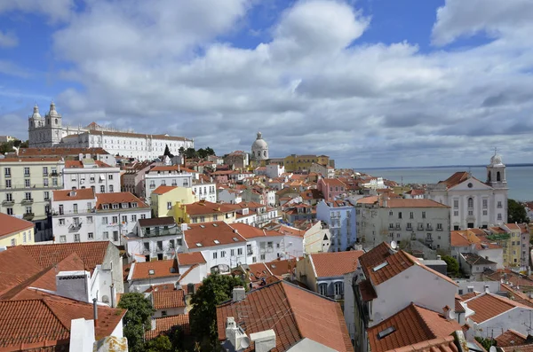 Vista Sobre Telhados Alfama Lisboa — Fotografia de Stock