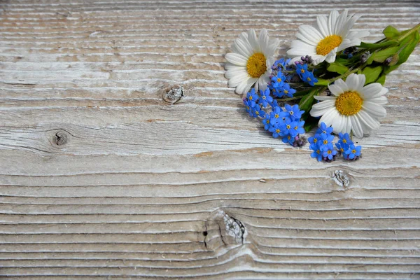 Άνθη Λευκό Ξύλινη Σανίδα Ξύλο Σανίδα Λουλούδια — Φωτογραφία Αρχείου