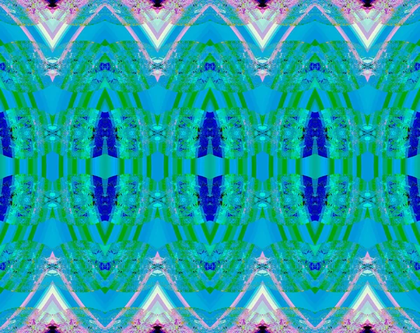 Abstract Geometrische Retro Achtergrond Naadloos Patroon Blauwe Ellipsen Roze Ruitjes — Stockfoto