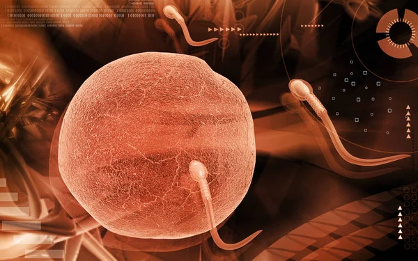 Illustrazione Digitale Dello Sperma Sullo Sfondo Colori — Foto Stock
