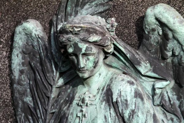 Grave Relief Com Angel — Fotografia de Stock