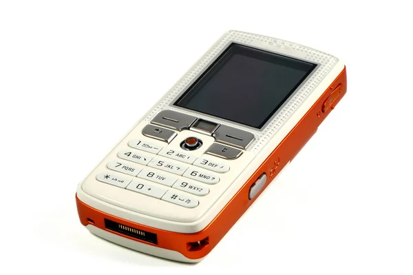 Modern Mobile Phone Isolated White — Stock Photo, Image