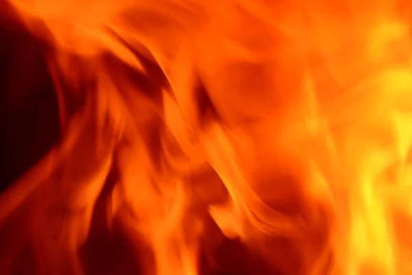Hořící Oheň Planoucí Oranžově Červený Oheň — Stock fotografie