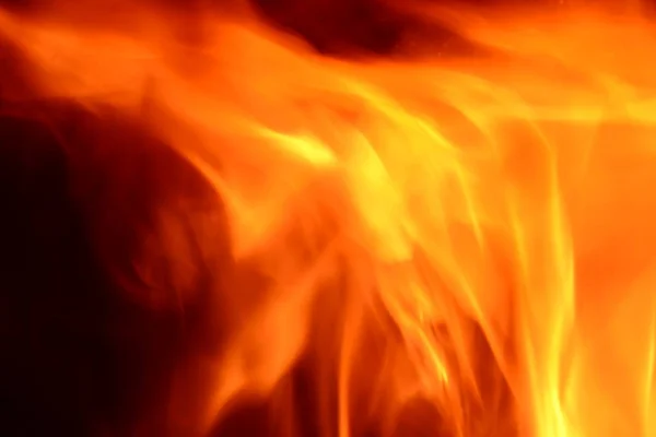 Горящий Огонь Пылающий Оранжево Красный Огонь — стоковое фото