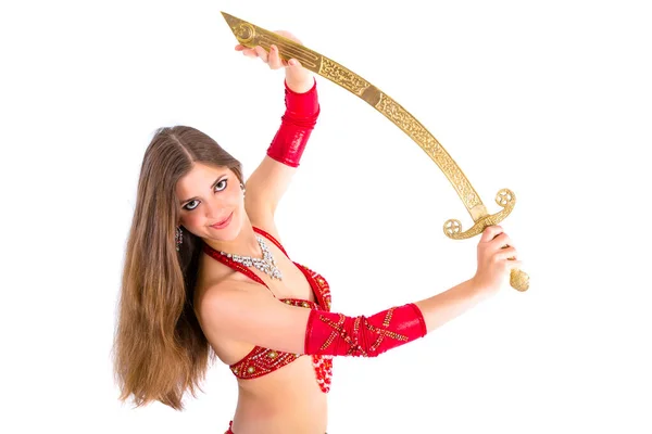 Belly Dancer Sword Dance — Stockfoto