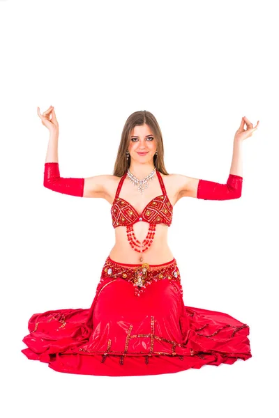 Танцівниця Червоній Сукні — стокове фото