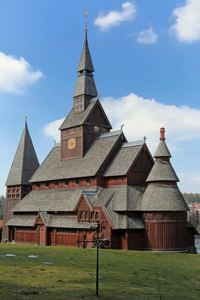 Gentenklee 교회를 유지하는 Gustav Adolf Stave Church — 스톡 사진