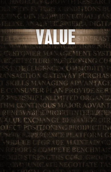 Value Business Motivation Stone Wall — Stock Photo, Image