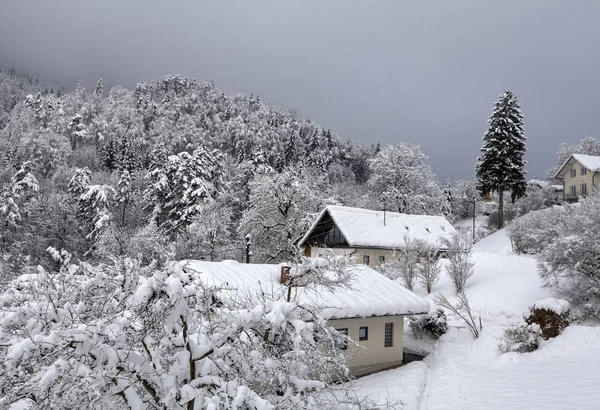 Paisaje Invernal Los Alpes — Foto de Stock