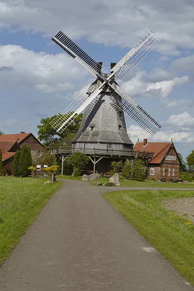 Väderkvarnen Messlingen Petershagen Tyskland Fabrik Holländsk Typ Och Del Westfalen — Stockfoto