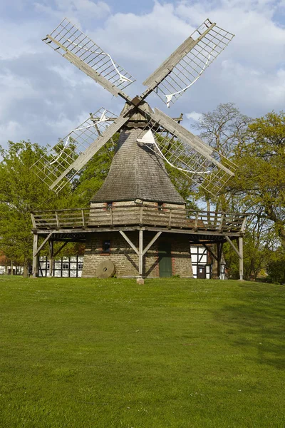 Molino Viento Levern Stemwede Alemania Forma Parte Calle Westphalia Mill —  Fotos de Stock