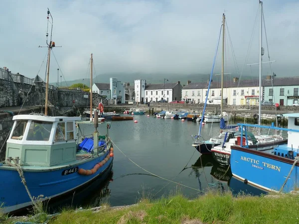 Haven Met Zeilboten Ierland — Stockfoto