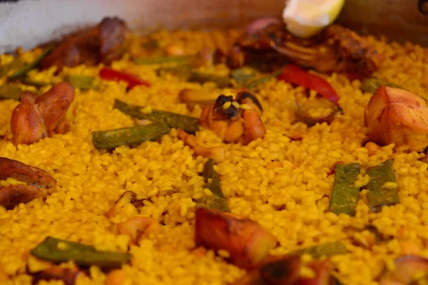 Deniz Ürünleri Paella Yemeği Spanyol Yemeği — Stok fotoğraf