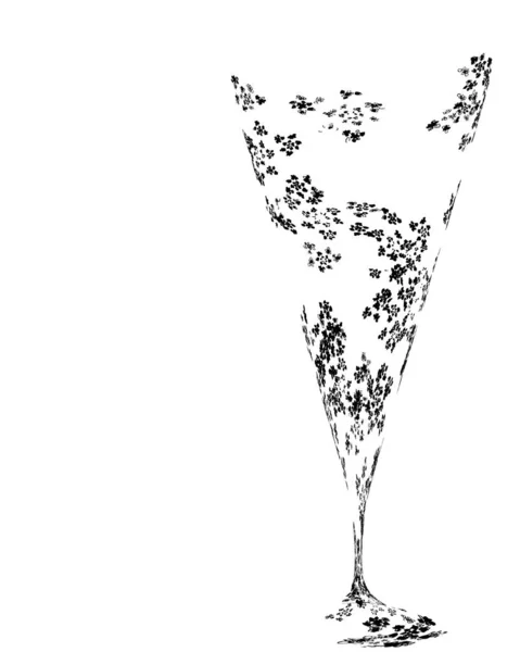 Icônes Verre Verres Vin Brandy Whisky Martinis Silhouette Sur Fond — Photo