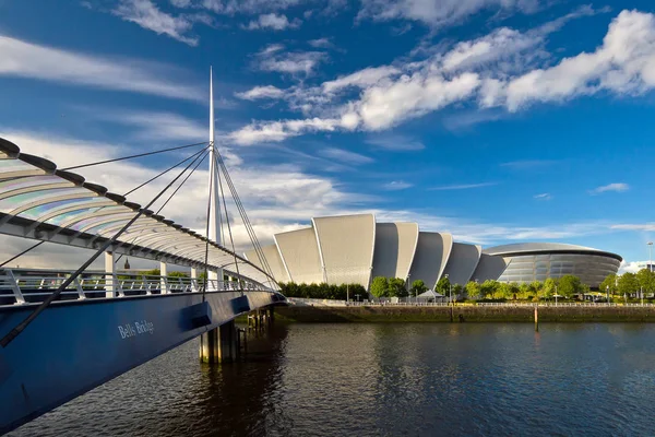 Glockenbrücke Und Clyde Auditorium Glasgow — Stockfoto