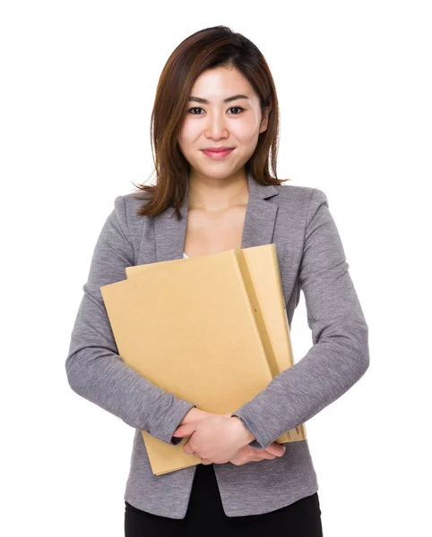 Business Woman Hold Folder — Stock Photo, Image
