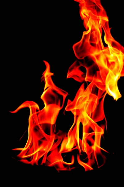 Flammes Rouges Bonfire Brûlure Par Feu — Photo