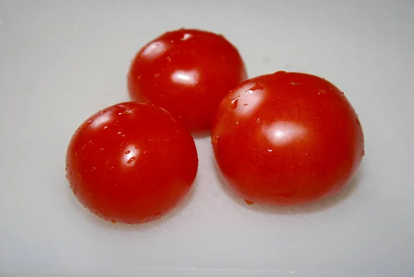 Grupa Świeżych Dojrzałych Pomidorów — Zdjęcie stockowe