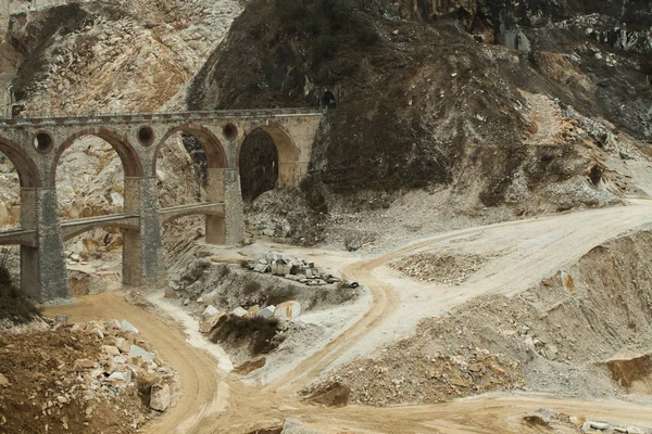 Voir Une Partie Carrière Marbre Dans Région Bridge Vara — Photo