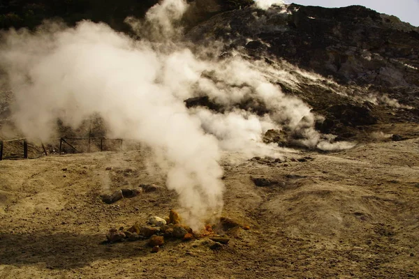 Vulkanisme Zwavelbronnen Flegraanse Velden Bij Napels — Stockfoto