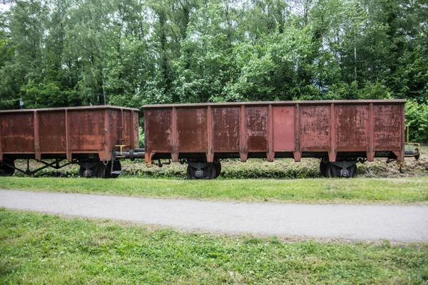 Goederenwagens Van Spoorweg — Stockfoto