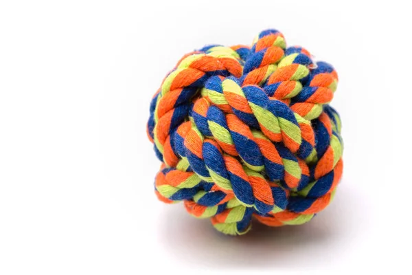 Very Colorful Ball Made Rope Tied Monkey Fist Knot Used — Stock Photo, Image