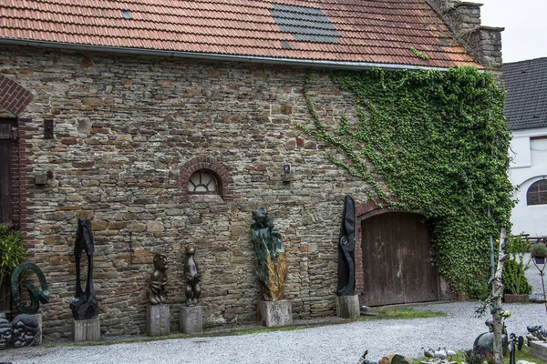 Castello Steinhausen Con Mostra Scultura — Foto Stock