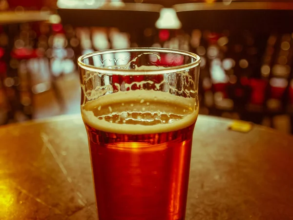 Pint English Ale Beer Pub — Stock Photo, Image