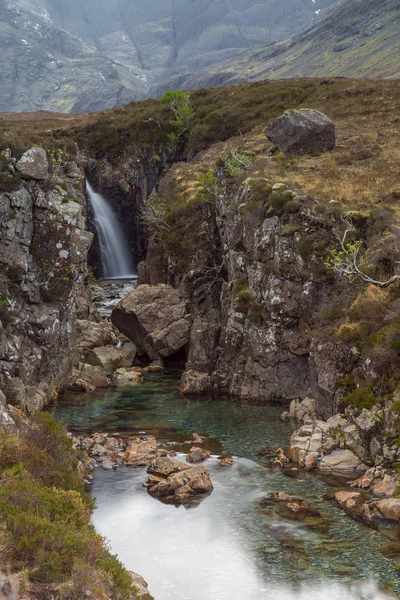 Vue Panoramique Sur Paysage Majestueux Avec Cascade — Photo