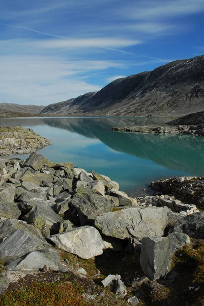 Norwegia Tle Krajobrazu — Zdjęcie stockowe