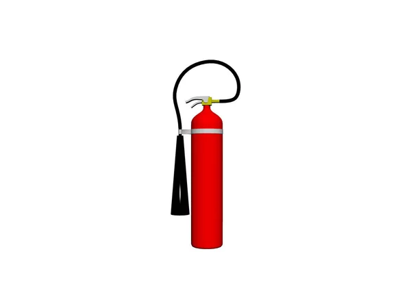 白地に赤い消火器 — ストック写真